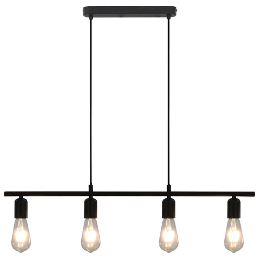 fekete mennyezeti lámpa izzókkal 2 W 80 cm E27