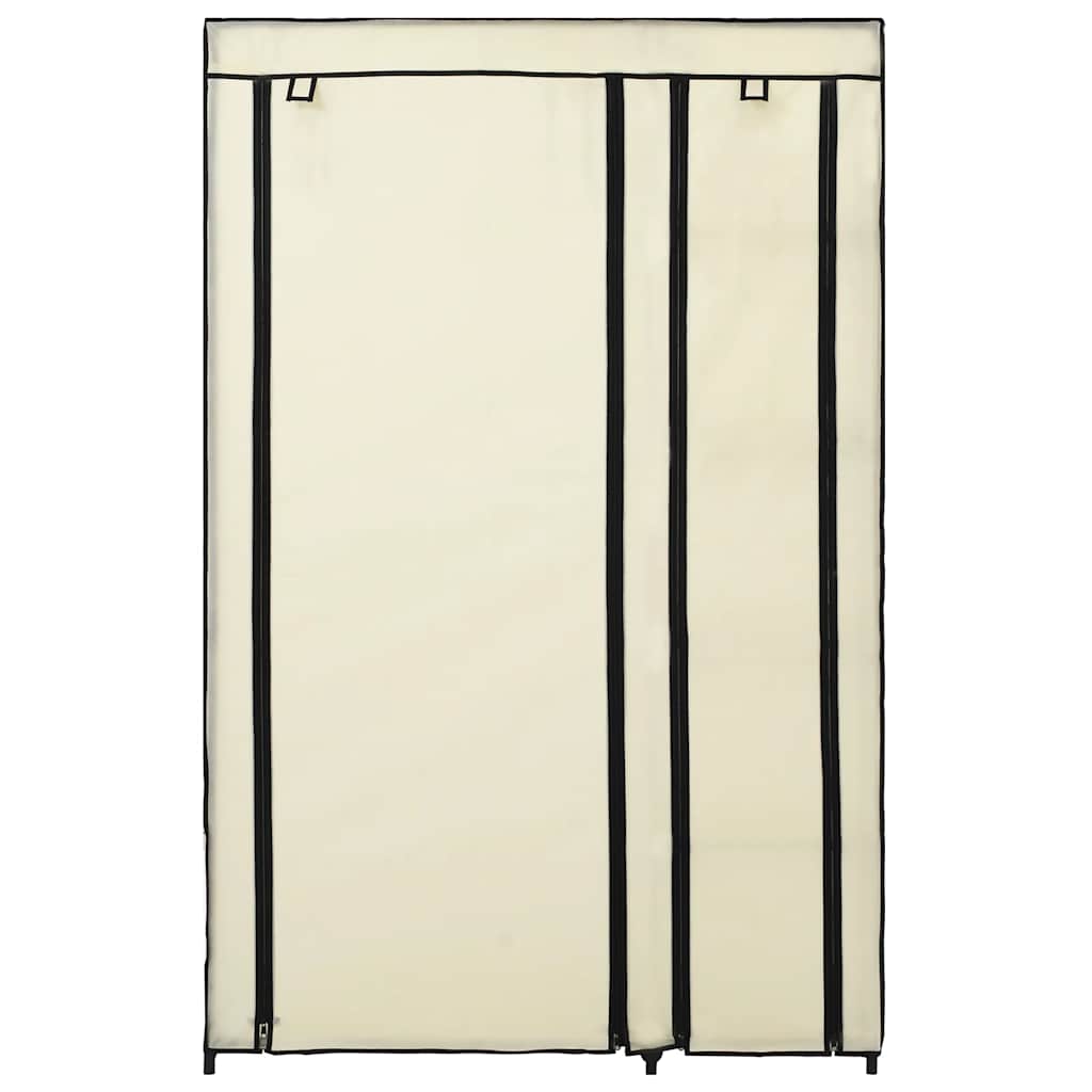 2 db krémszínű összecsukható szövet ruhásszekrény 110x45x175 cm