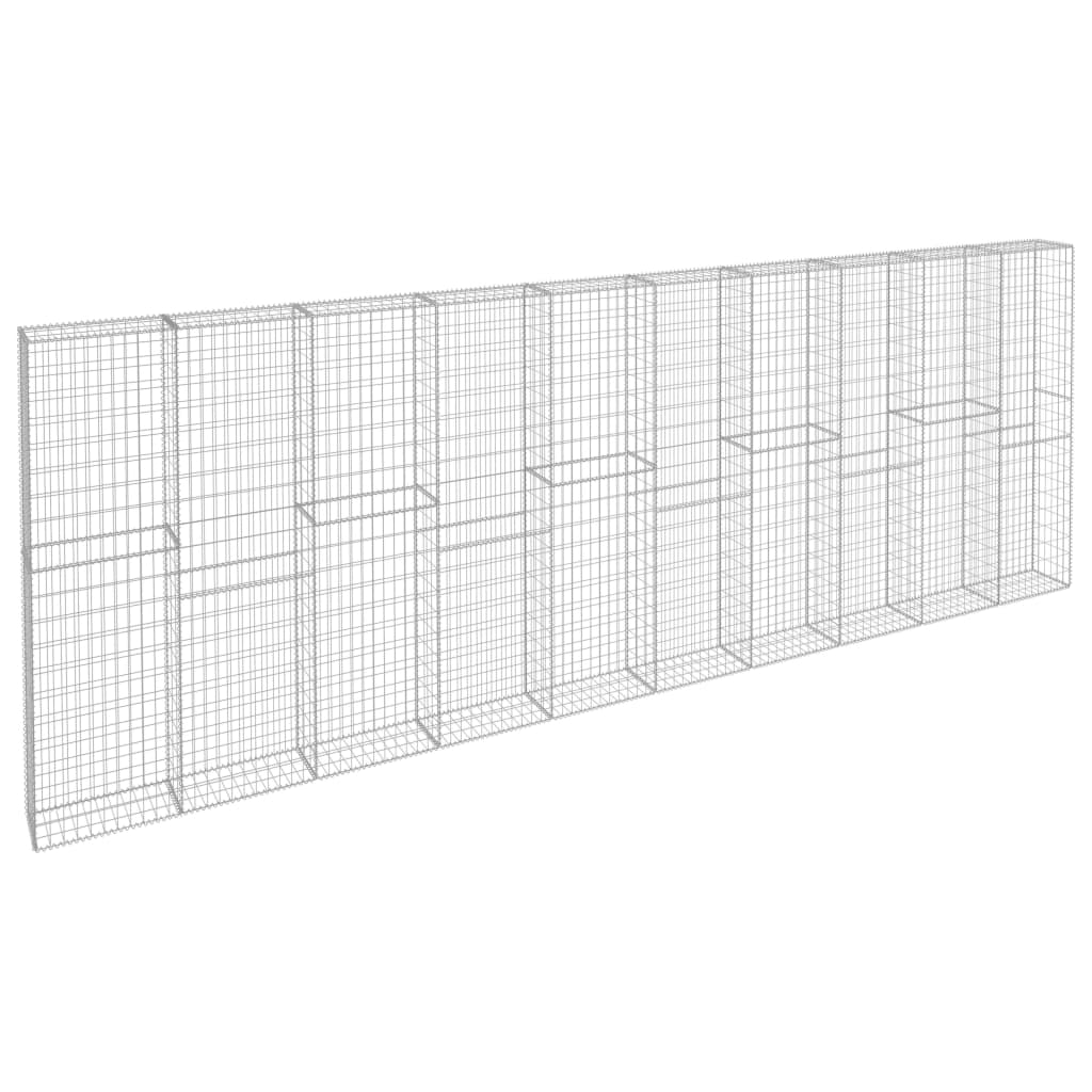 horganyzott acél gabion fal borítással 600 x 30 x 200 cm