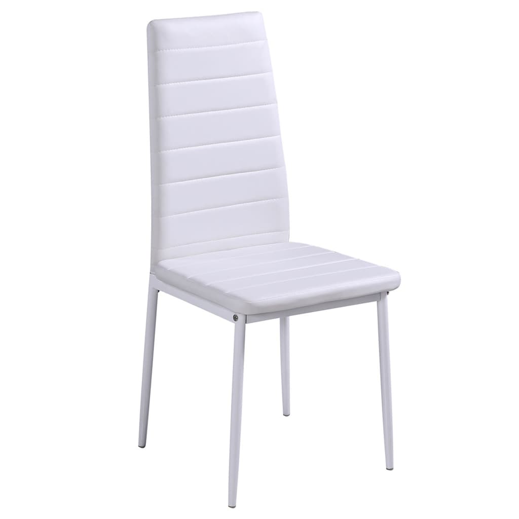 7 darabos étkezőasztal szett fekete-fehér