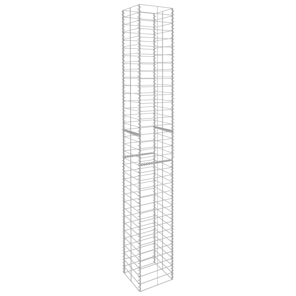 3 darab horganyzott acél gabion kosár 25 x 25 x 197 cm