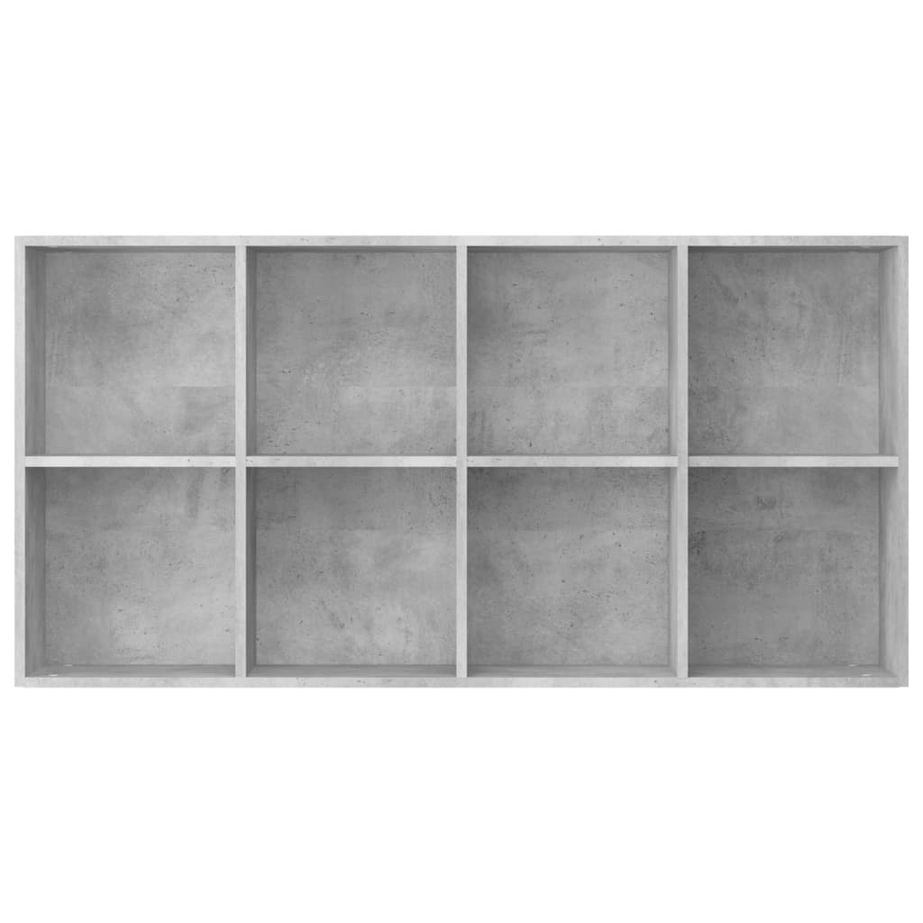 betonszürke szerelt fa könyv-/tálalószekrény 66 x 30 x 130 cm