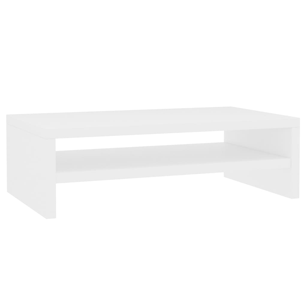 fehér szerelt fa monitorállvány 42 x 24 x 13 cm