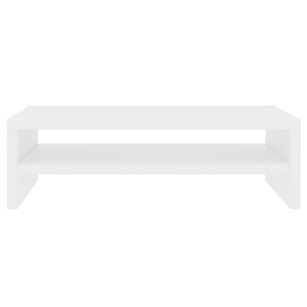 fehér szerelt fa monitorállvány 42 x 24 x 13 cm