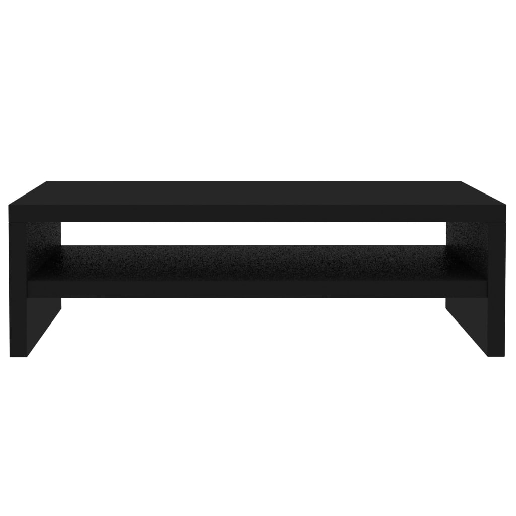 fekete szerelt fa monitorállvány 42 x 24 x 13 cm