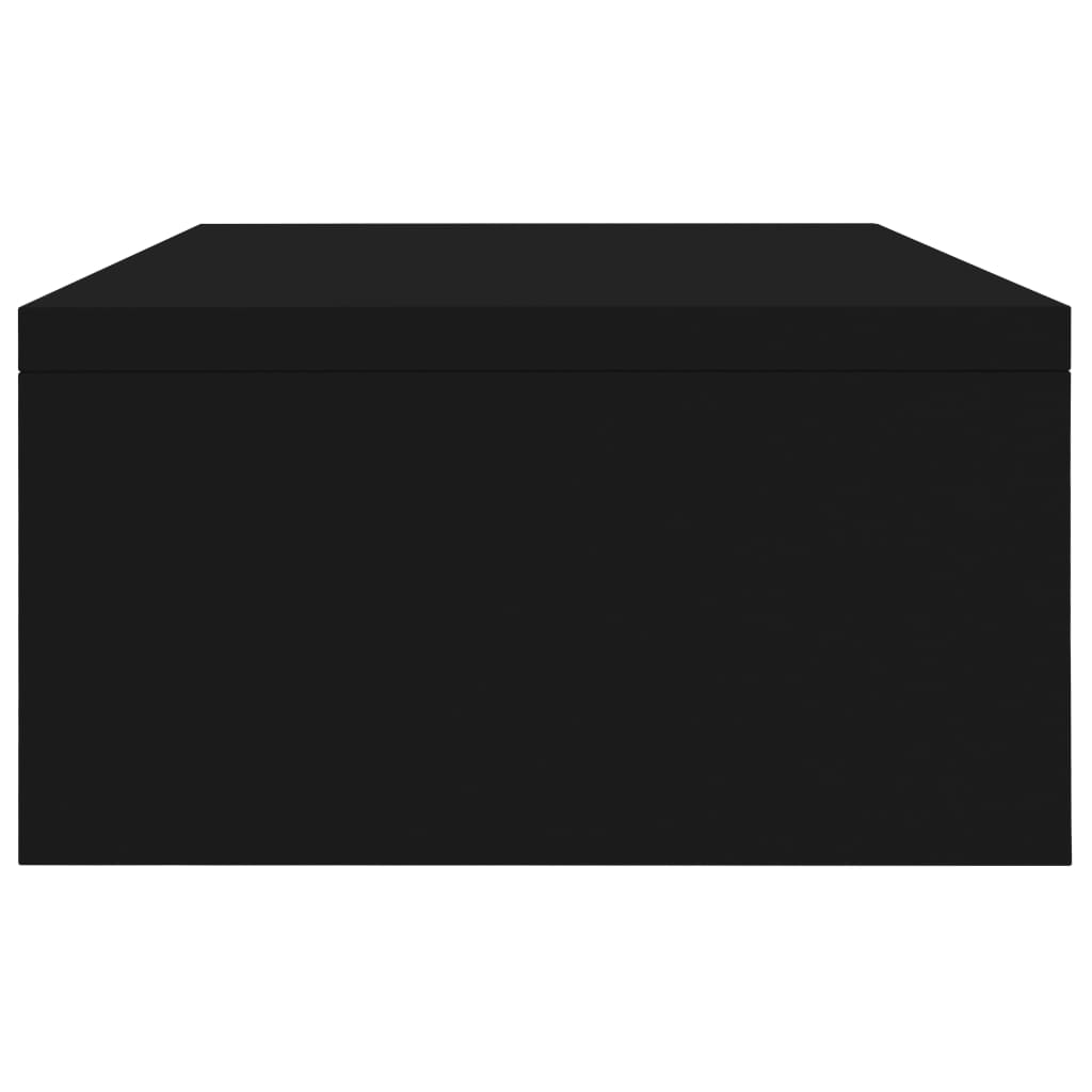 fekete szerelt fa monitorállvány 42 x 24 x 13 cm