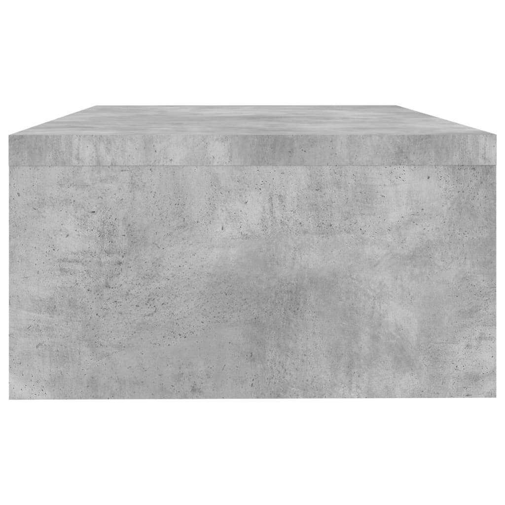 betonszürke szerelt fa monitorállvány 42 x 24 x 13 cm