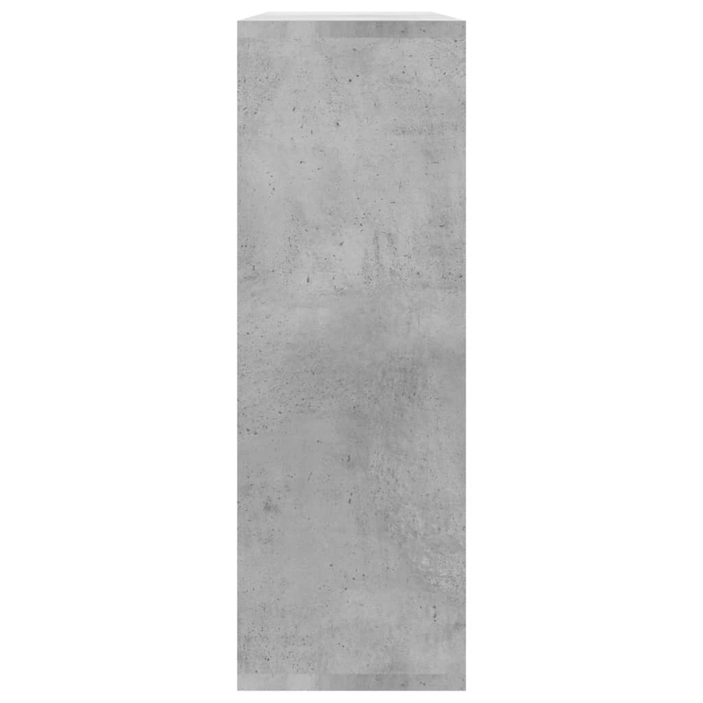 betonszürke szerelt fa fali polc 104 x 20 x 58,5 cm