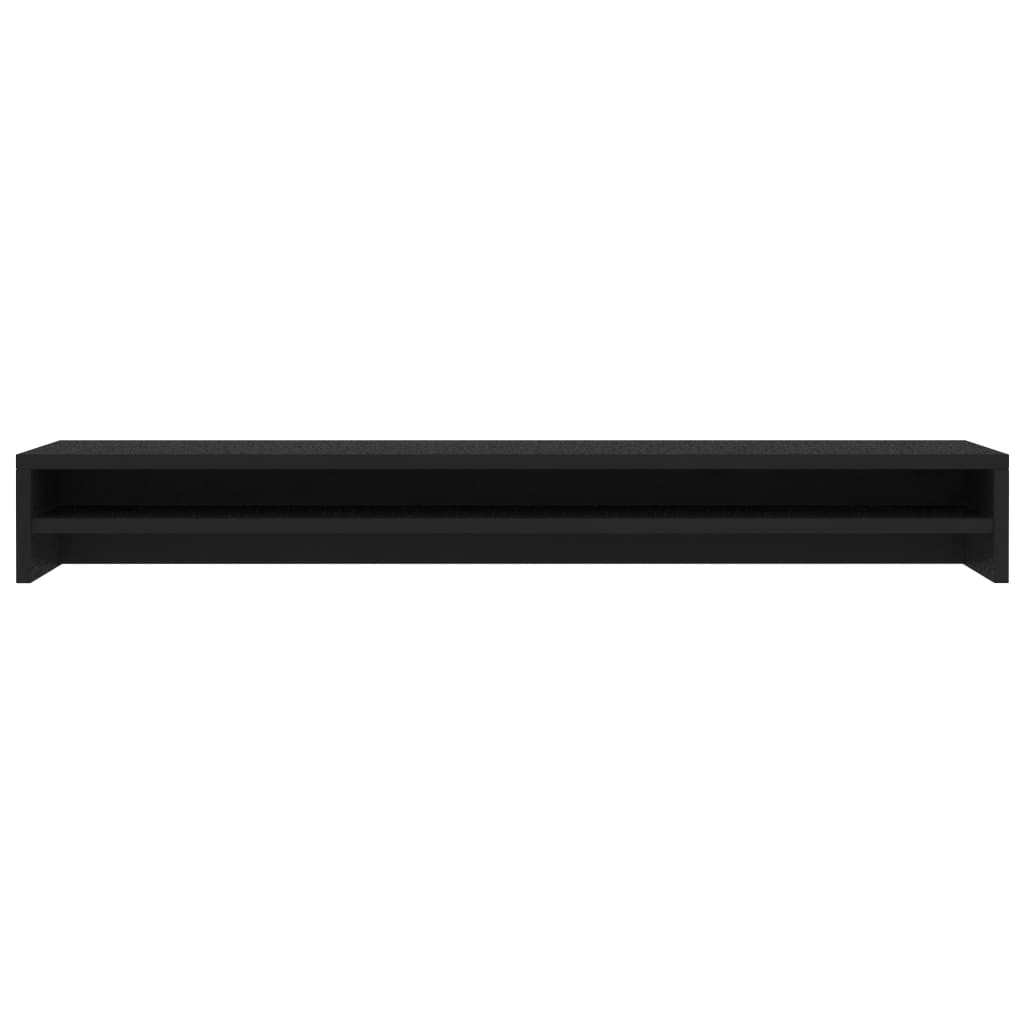 fekete szerelt fa monitorállvány 100 x 24 x 13 cm