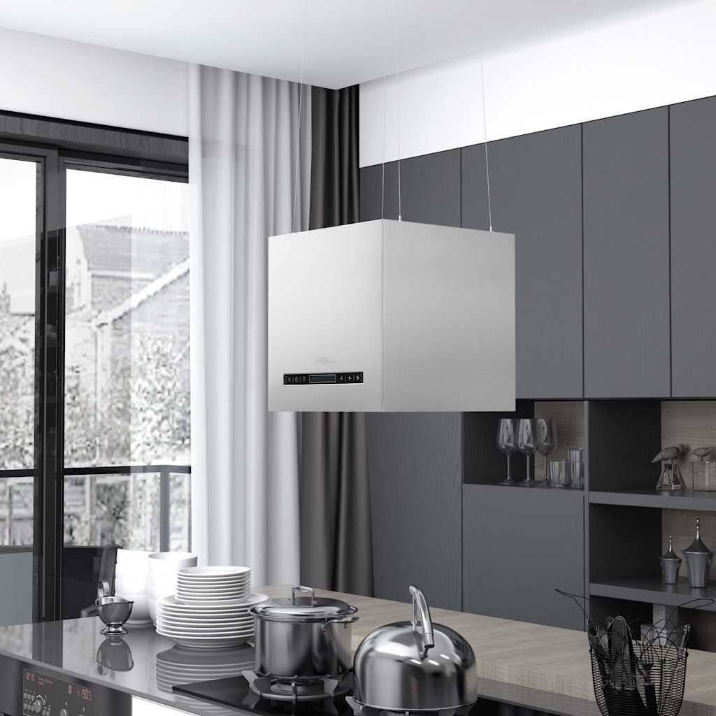 rozsdamentes acél LCD érintőképernyős sziget páraelszívó 37 cm