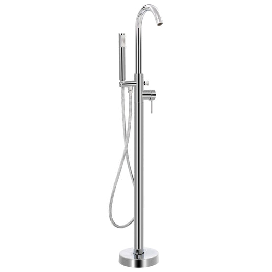 szabadon álló rozsdamentes acél kádtöltő csaptelep 118,5 cm