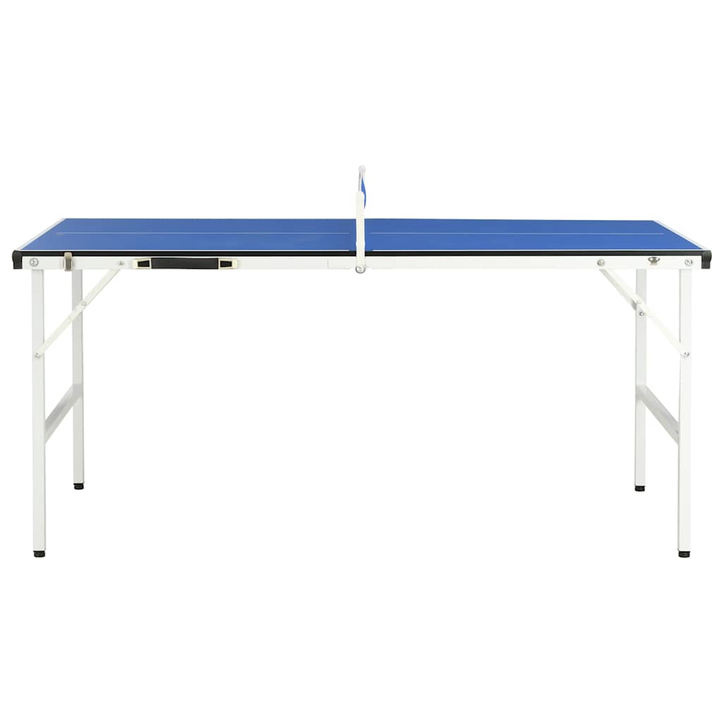1,5 méteres kék pingpongasztal hálóval 152 x 76 x 66 cm