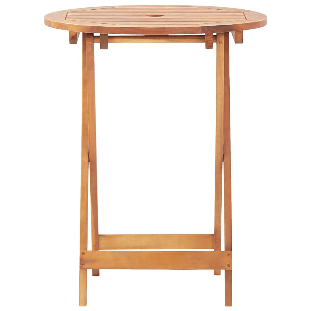 tömör akácfa összecsukható kerti asztal 60 x 75 cm
