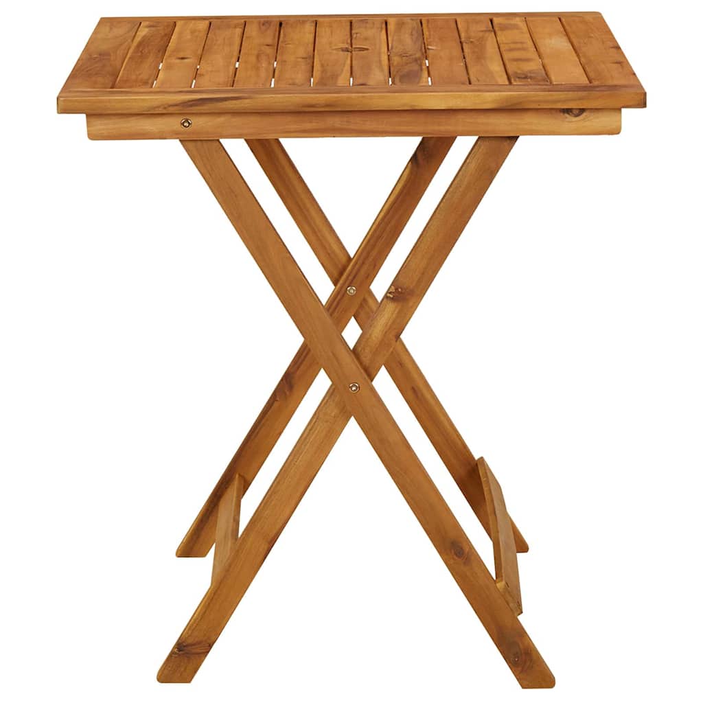 tömör akácfa összecsukható kerti asztal 70 x 70 x 75 cm
