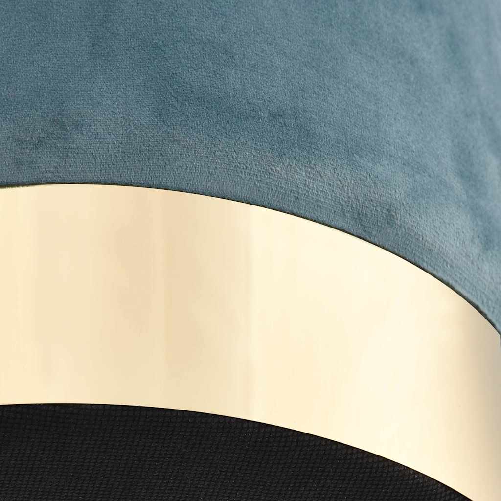 világoskék és aranyszínű bársony ülőke 28 x 36 cm