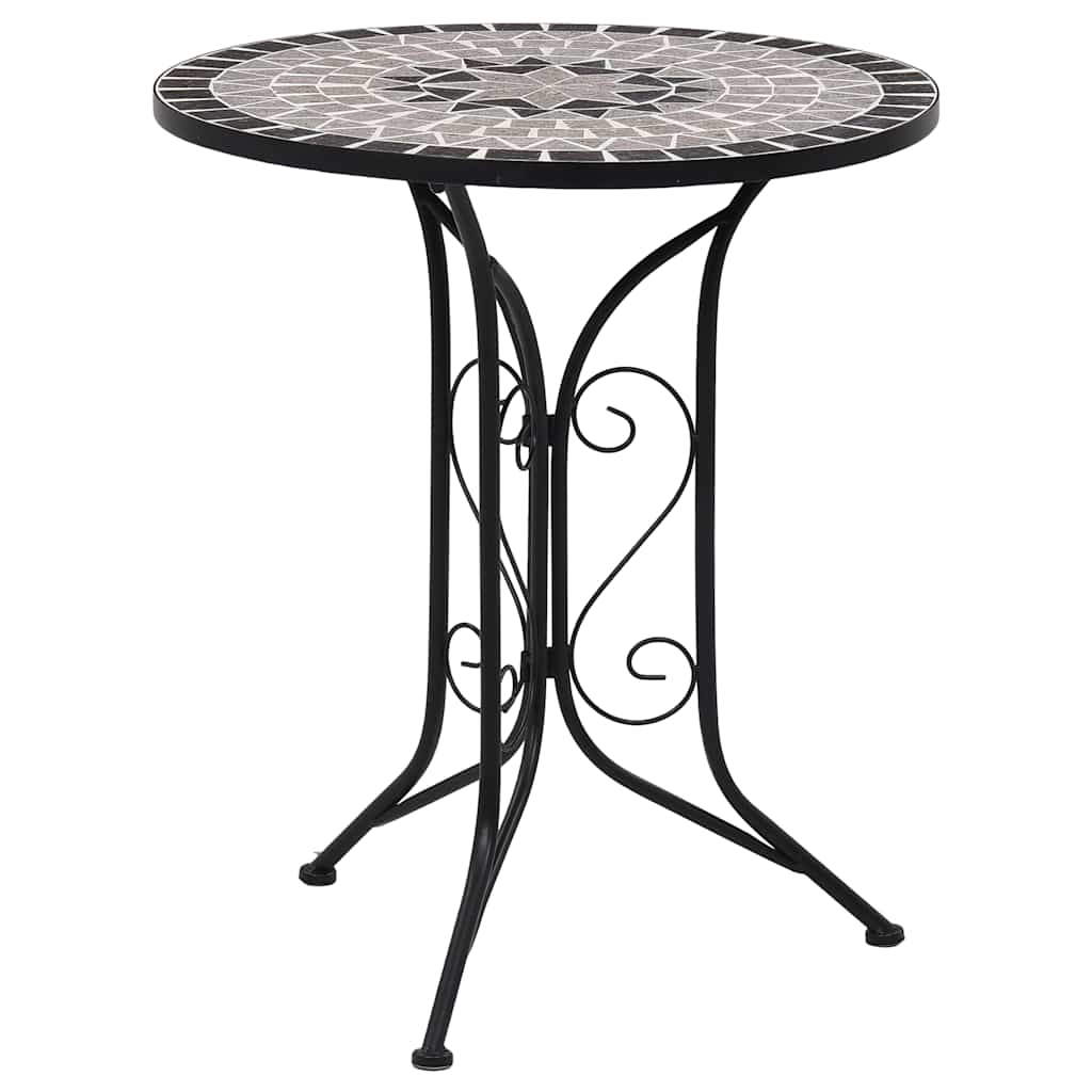 szürke kerámia mozaikos bisztróasztal 60 cm