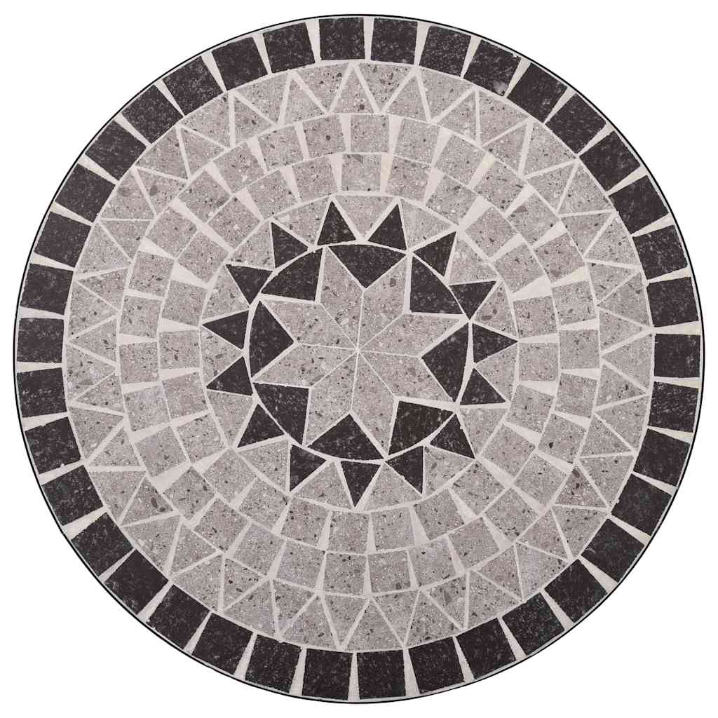 szürke kerámia mozaikos bisztróasztal 60 cm