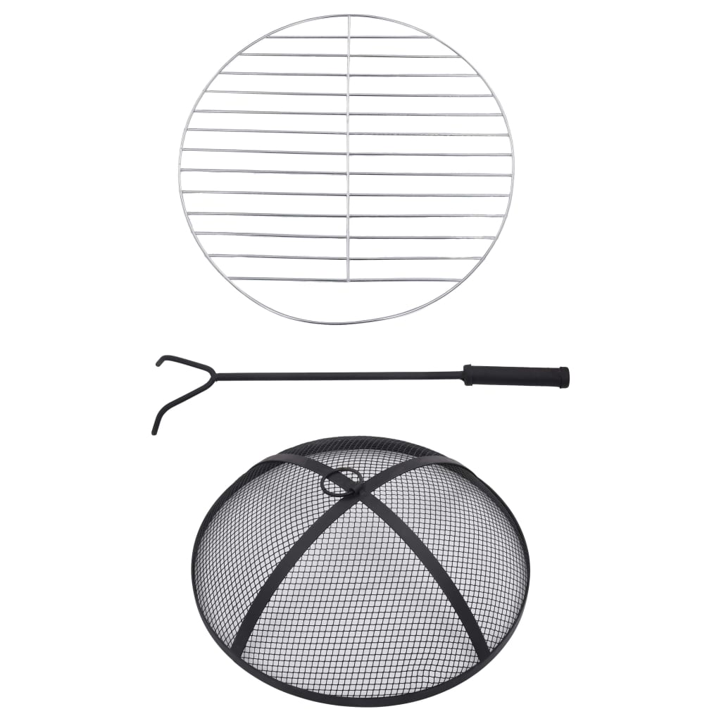 kék és fehér kerámia mozaik tűztál asztallal 68 cm