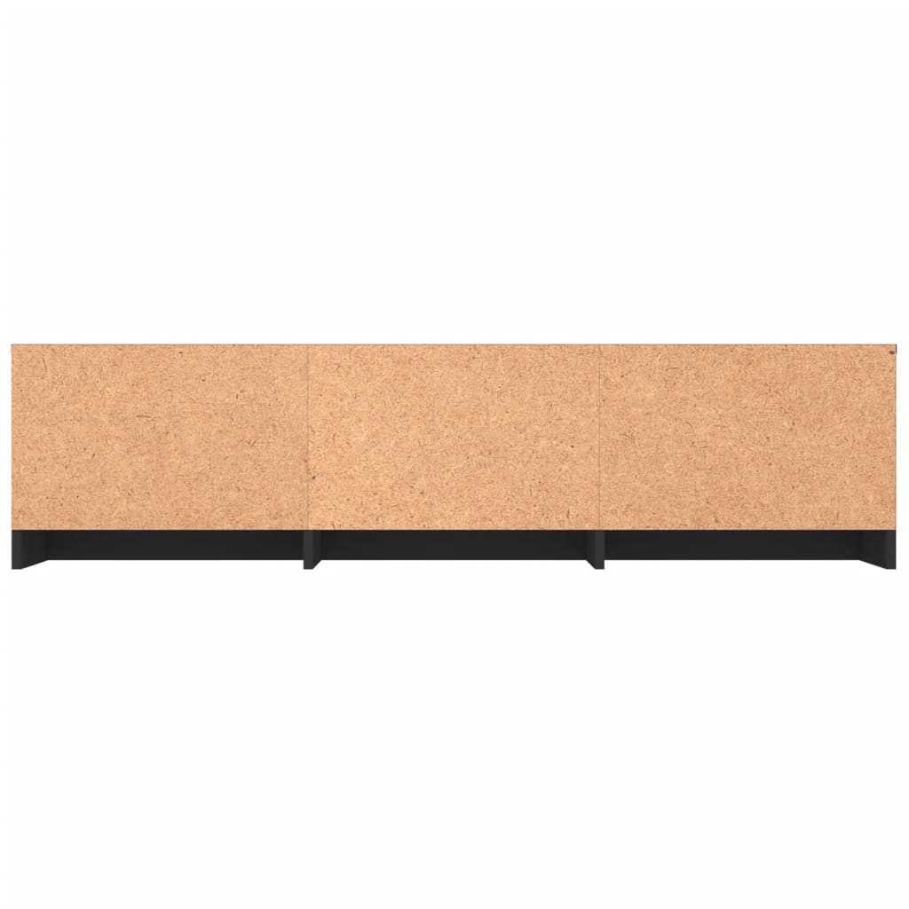 fekete szerelt fa TV-szekrény 140 x 40 x 35,5 cm