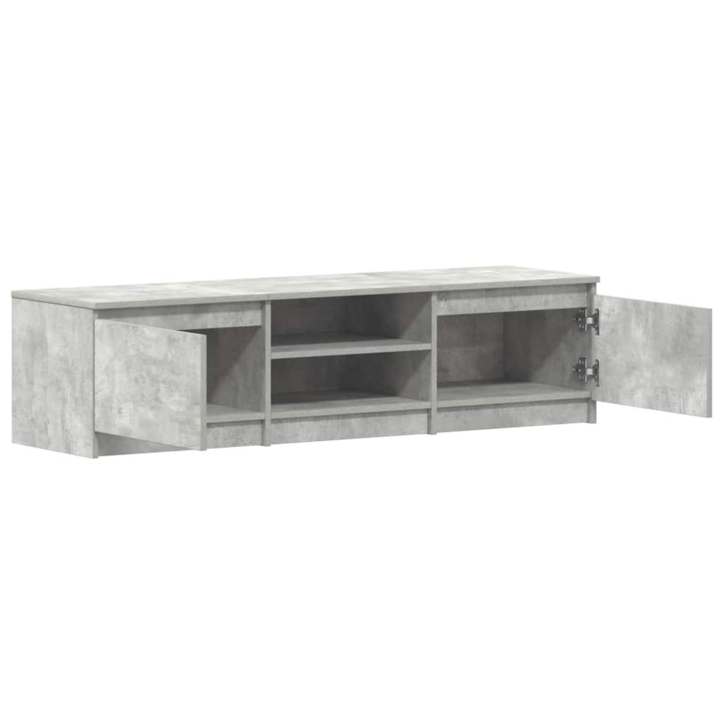 betonszürke szerelt fa TV-szekrény 140 x 40 x 35,5 cm