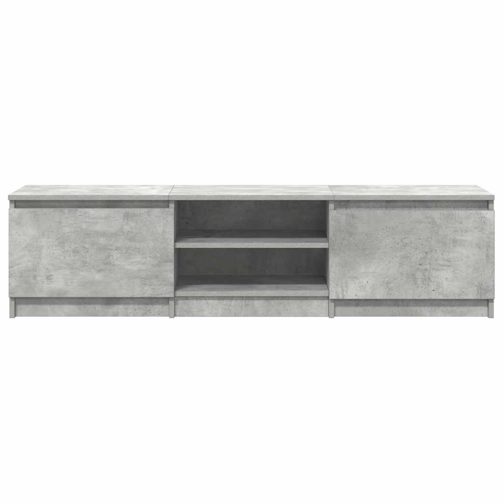 betonszürke szerelt fa TV-szekrény 140 x 40 x 35,5 cm