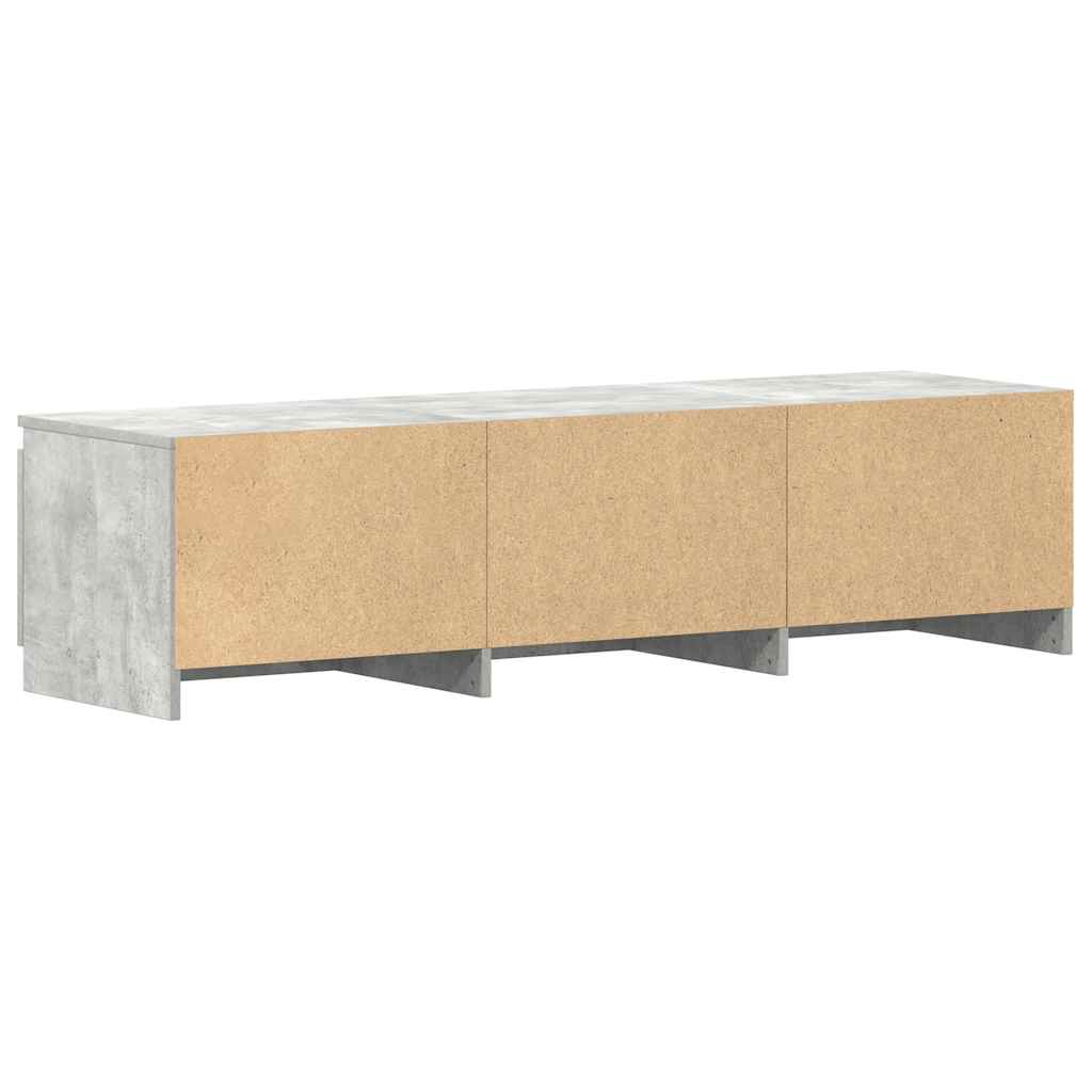 betonszürke szerelt fa TV-szekrény 140 x 40 x 35,5 cm
