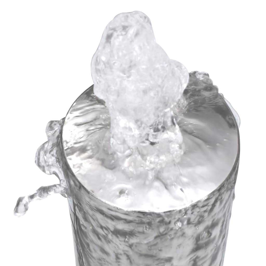 ezüstszínű rozsdamentes acél kerti szökőkút 48 x 34 x 123 cm