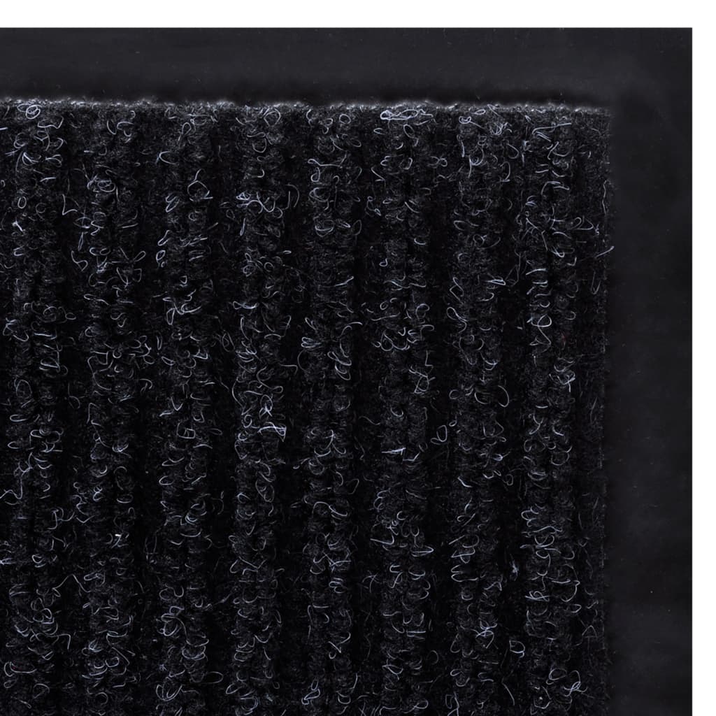 fekete PVC lábtörlő 117x220 cm