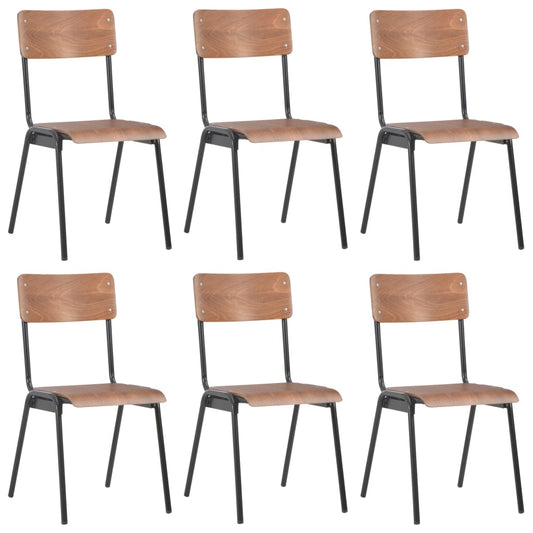 6 db barna furnérlemez étkezőszék