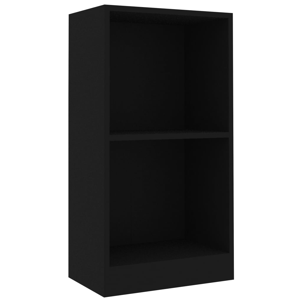 fekete szerelt fa könyvszekrény 40x24x75 cm