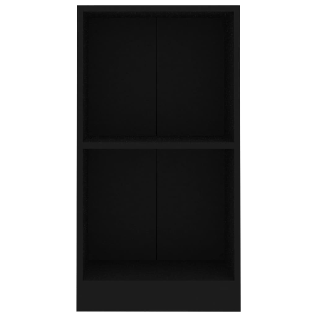 fekete szerelt fa könyvszekrény 40x24x75 cm