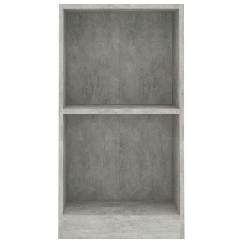betonszürke szerelt fa könyvespolc 40x24x75 cm