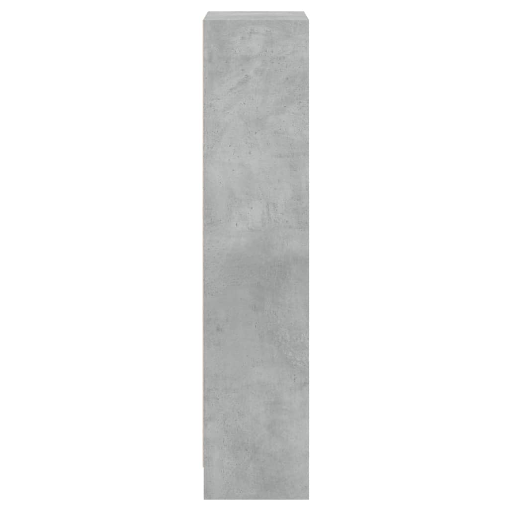 3 szintes betonszürke szerelt fa könyvszekrény 40x24x109 cm