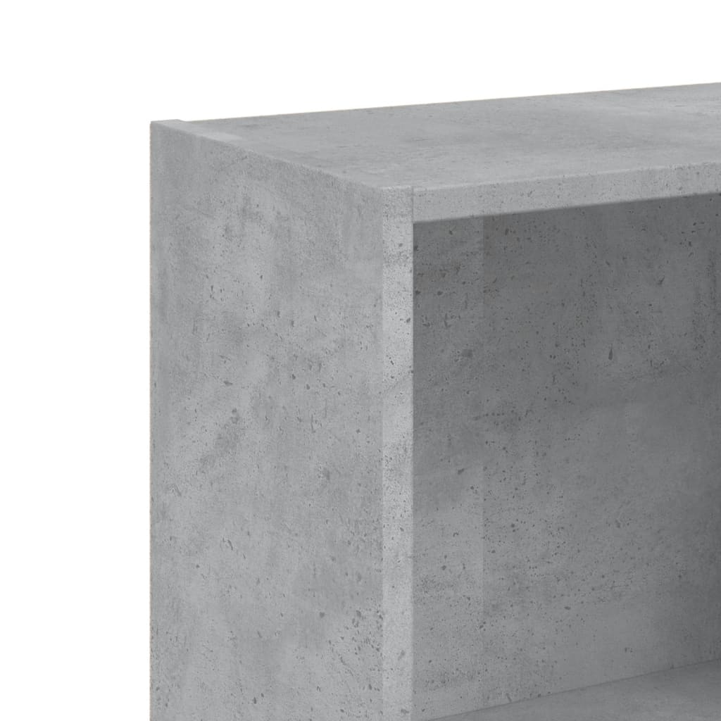 3 szintes betonszürke szerelt fa könyvszekrény 40x24x109 cm