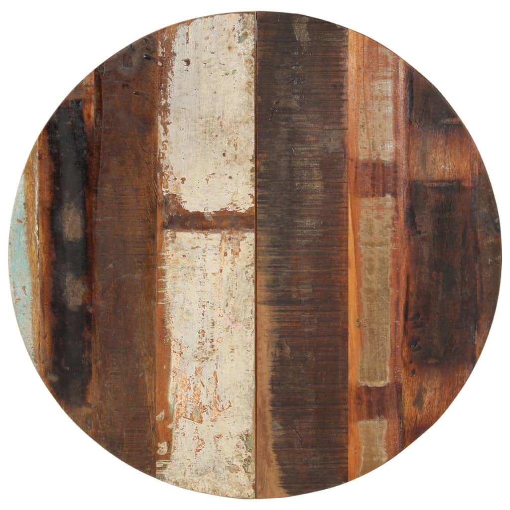 kerek tömör újrahasznosított fa asztallap 70 cm 15-16 mm