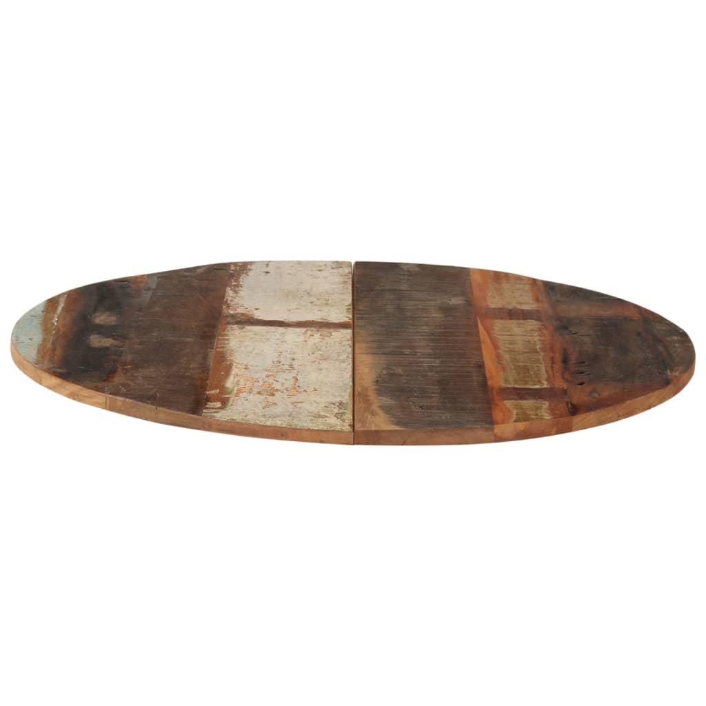 kerek tömör újrahasznosított fa asztallap 70 cm 15-16 mm