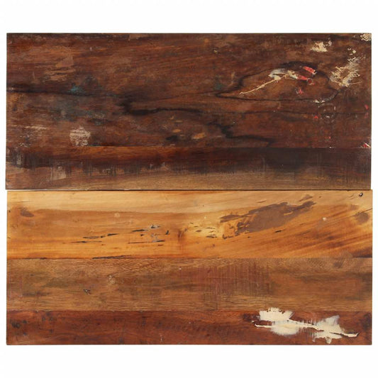 négyszögű tömör újrahasznosított fa asztallap 60x70 cm 15-16 mm