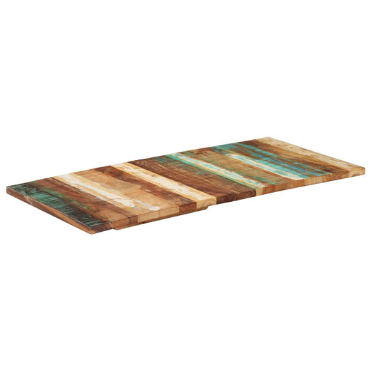 téglalap alakú újrahasznosított fa asztallap 60x120 cm 25-27 mm