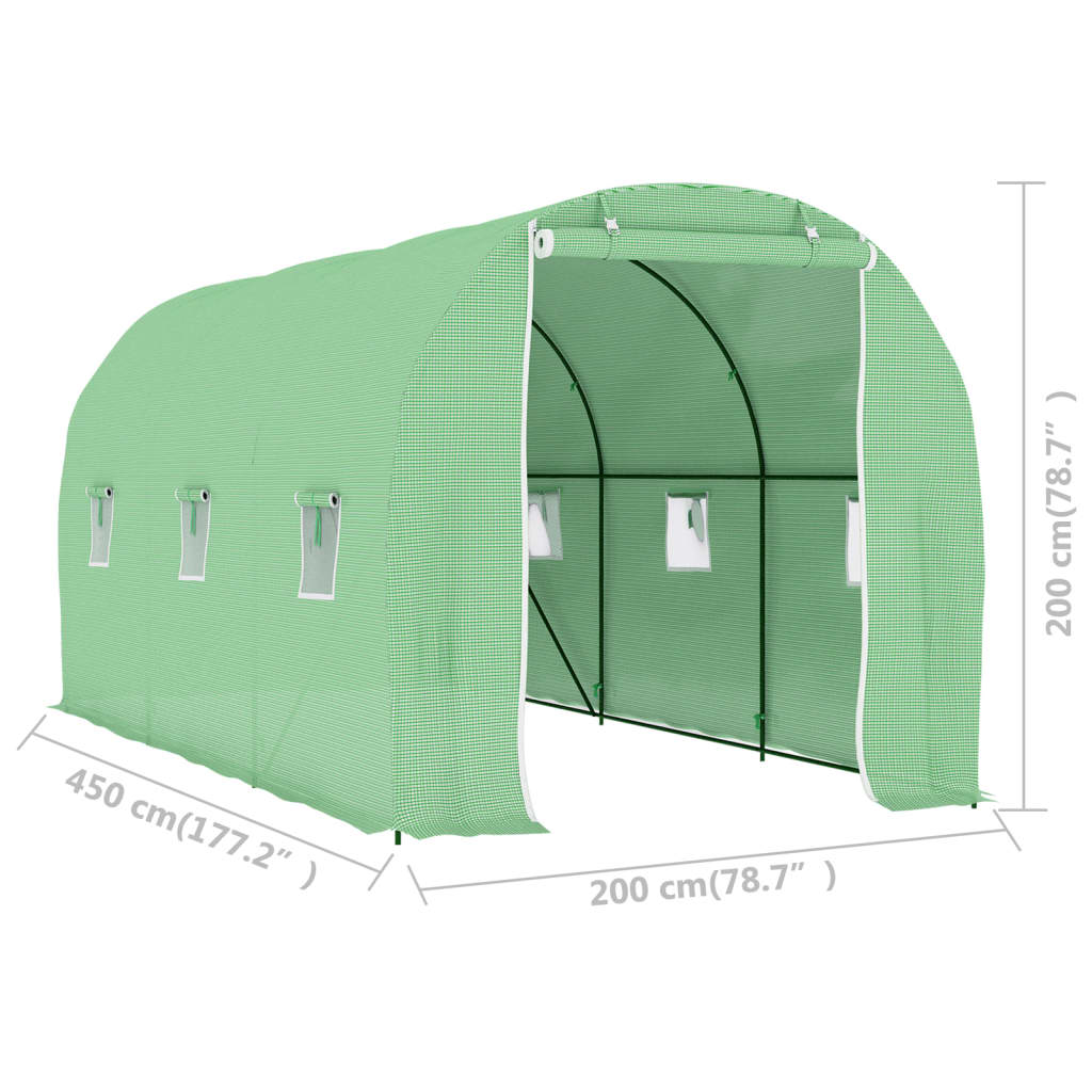 melegház 9 m² 4,5 x 2 x 2 m