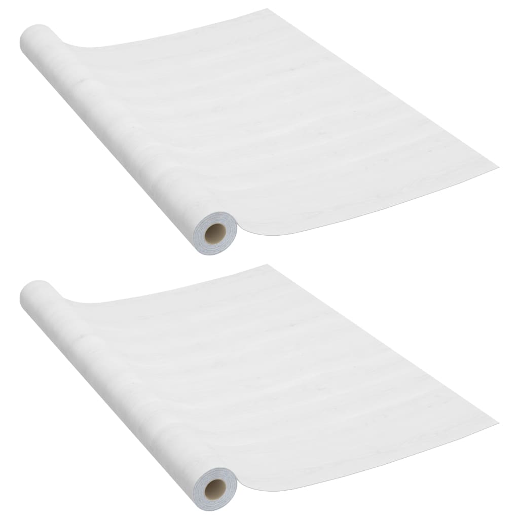 2 db fehér faszínű öntapadó PVC ajtófólia 210 x 90 cm