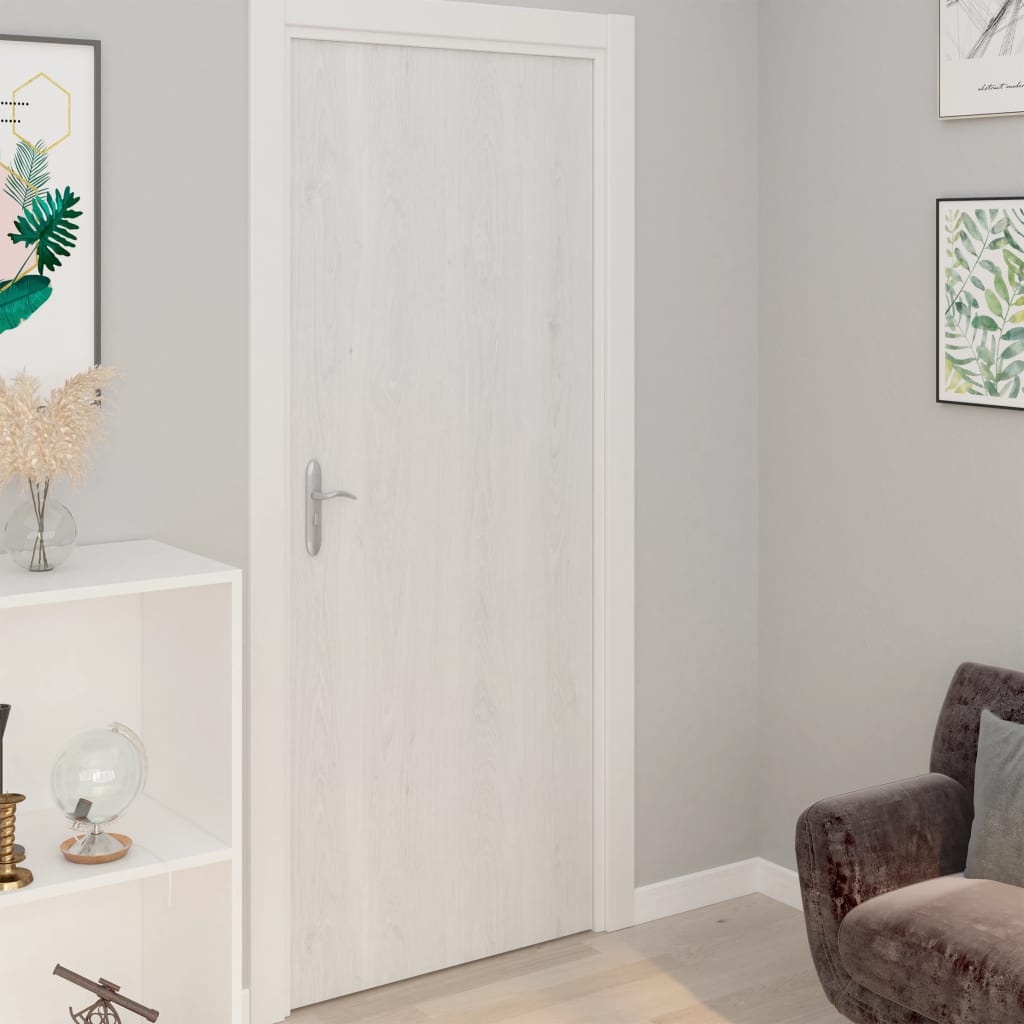 2 db fehér faszínű öntapadó PVC ajtófólia 210 x 90 cm