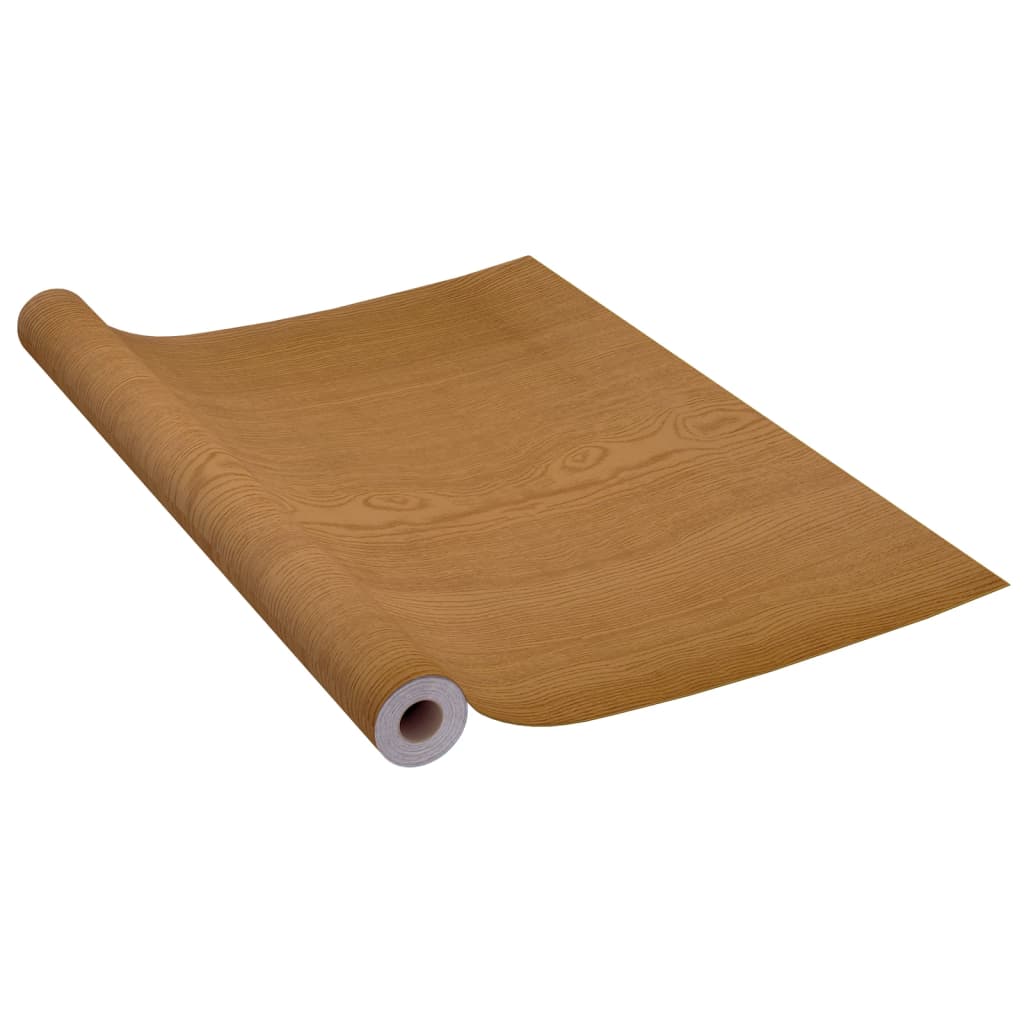 2 db világos tölgyszínű öntapadó PVC ajtófólia 210 x 90 cm