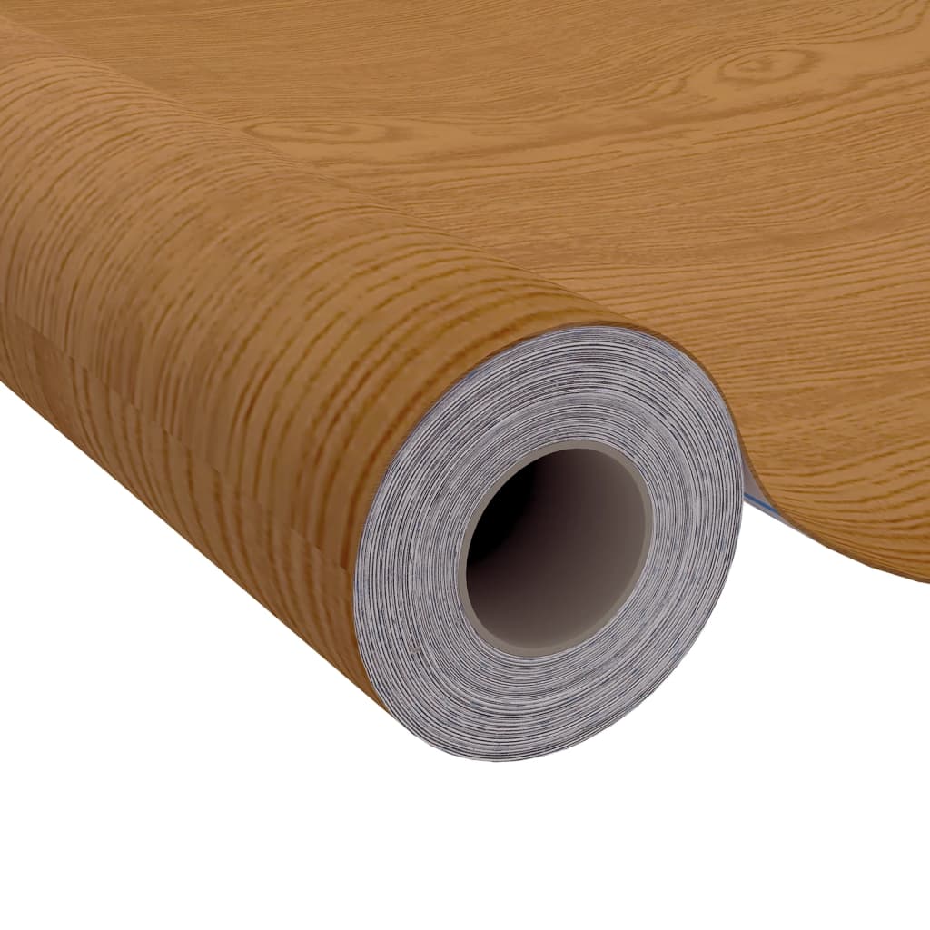 2 db világos tölgyszínű öntapadó PVC ajtófólia 210 x 90 cm