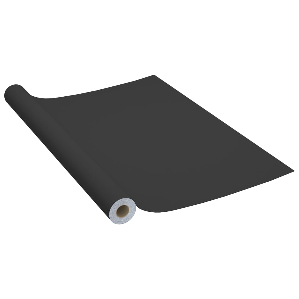 fekete öntapadó PVC bútorfólia 500 x 90 cm