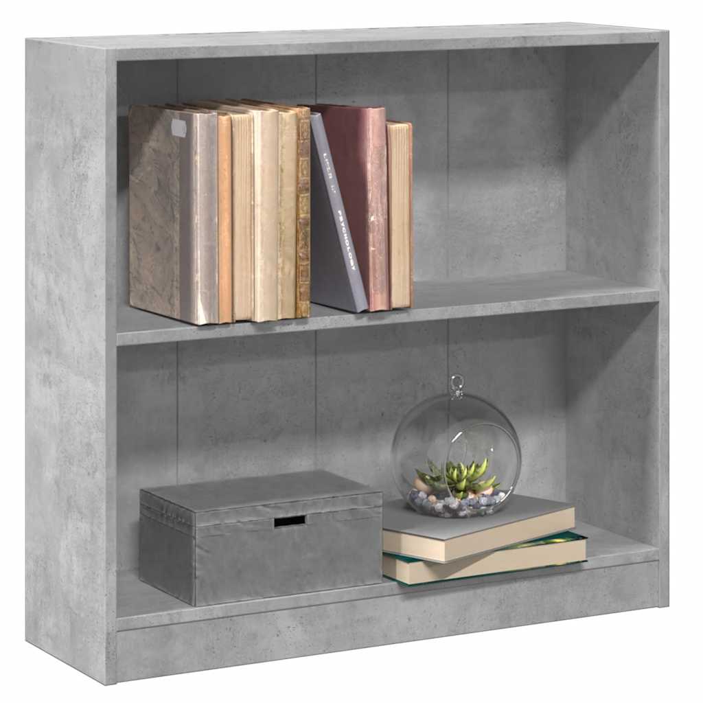 betonszürke forgácslap könyvespolc 80 x 24 x 75 cm