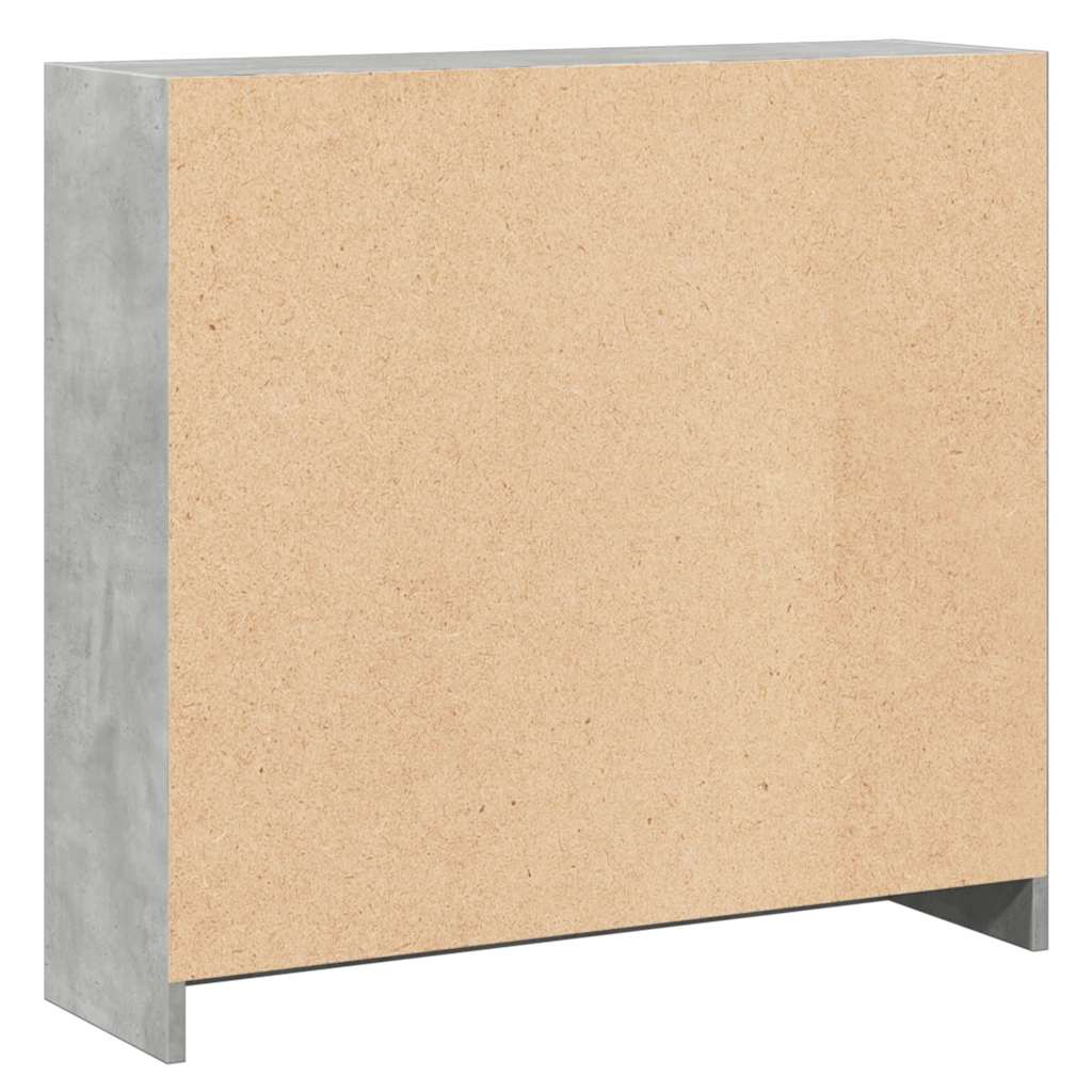 betonszürke forgácslap könyvespolc 80 x 24 x 75 cm