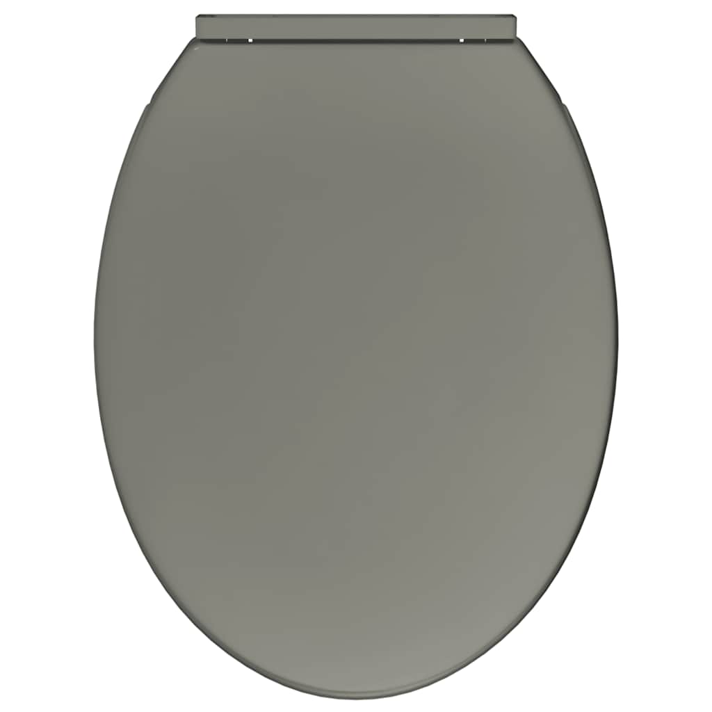 szürke ovális WC-ülőke lassan csukódó fedéllel