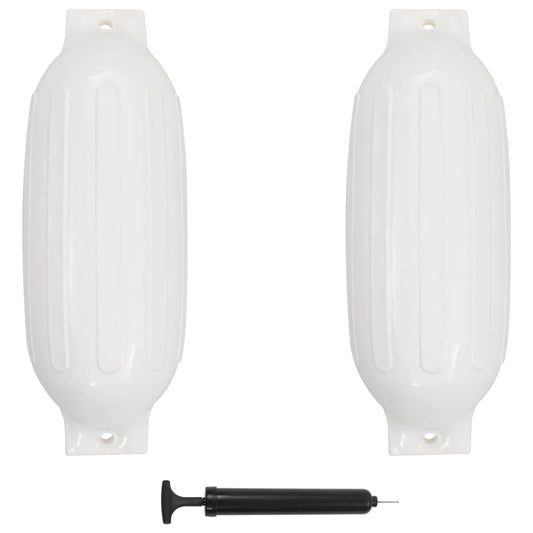 2 darab fehér PVC csónak lökhárító 69 x 21,5 cm