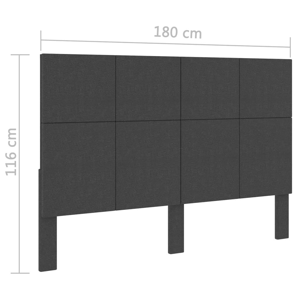 sötétszürke szövet fejvég 180 x 200 cm