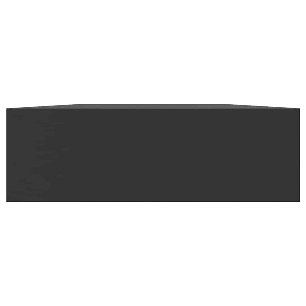 fekete lebegő fali polc fiókkal 80 x 25 x 8 cm